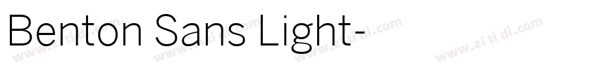Benton Sans Light字体转换